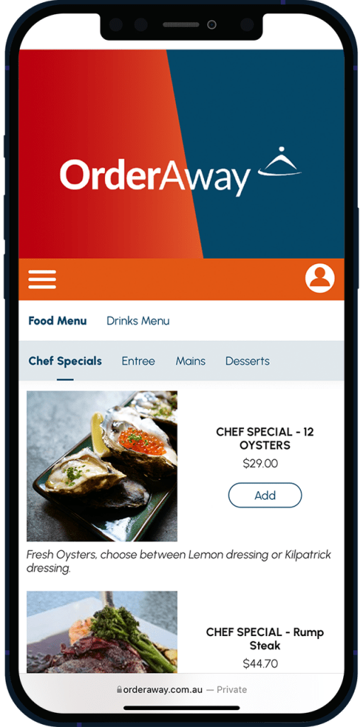 OrderAway SwiftPOS home